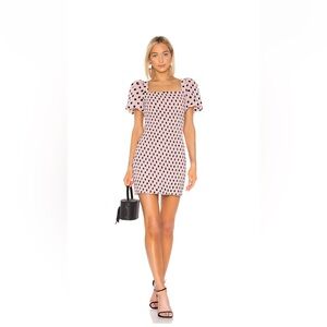 LPA Filomena Mini Dress Black & Pink XS